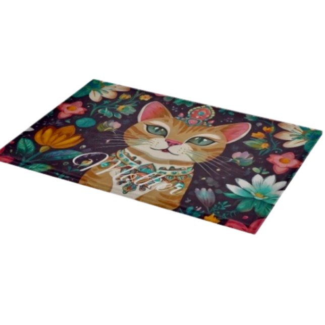 Crowned Bejewelled Cat Cutting Board (A beautiful cutting board for Mom—practical, stylish, and perfect for Mother’s Day.)