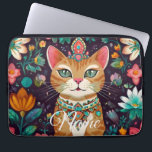 Crowned Bejewelled Cat  Laptop Sleeve<br><div class="desc">Keep your gadgets organized and protected with this durable,  stylish,  and customizable electronics bag,  designed for travel,  work,  and everyday use with ample storage for cables,  chargers,  and accessories.</div>