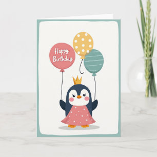 Crowned Bird Birthday Card
