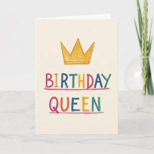 Crowned Birthday Art Card