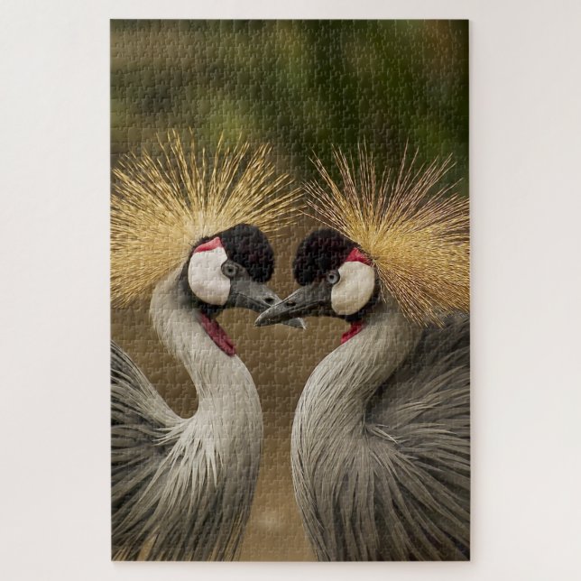 Crowned Cranes Jigsaw Puzzle (Vertical)