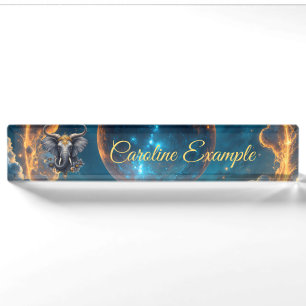 Crowned Guardian of the Celestial Gate. Nameplate