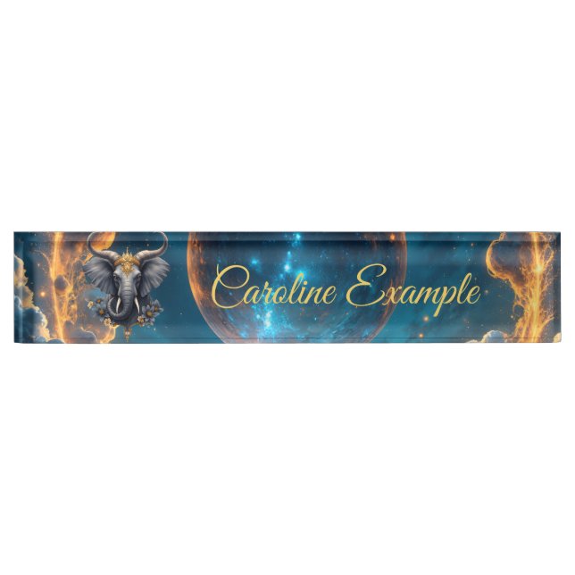 Crowned Guardian of the Celestial Gate. Nameplate (Front)