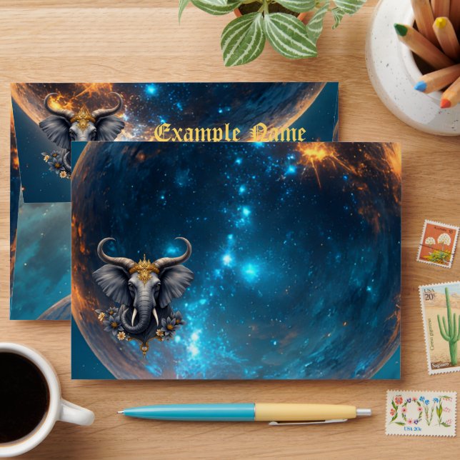 Crowned Guardian of the Celestial Gate the elefant Envelope (Desk)