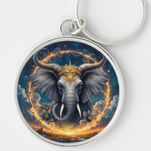 Crowned Guardian of the Celestial Gate the elefant Key Ring