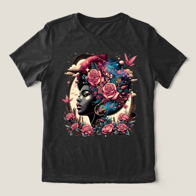 Crowned in Bloom Tri-Blend Shirt (Design Front)