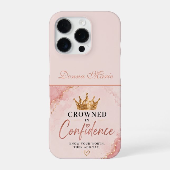 Crowned in Confidence Inspirational  iPhone Case (Back)
