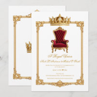 Crowned in Gold Royal Chair & Crown Wedding