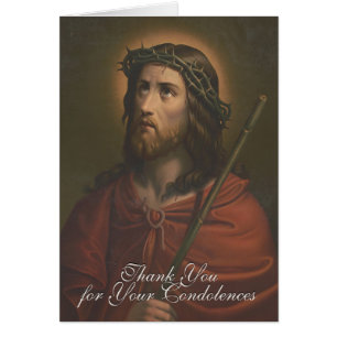 Crowned Jesus Funeral Sympathy Condolence hank You