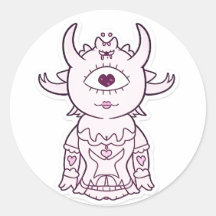 Crowned Kageko Guardian Fantasy Creature Sticker