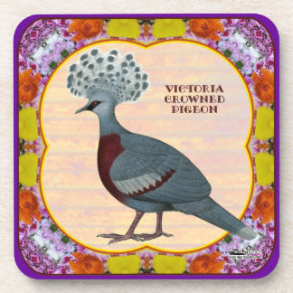Crowned Pigeon Floral Coaster
