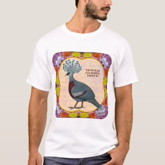 Crowned Pigeon Floral T-Shirt