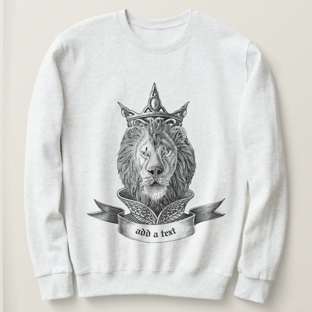 Crowned Royal Lion Sweatshirt (Design Front)