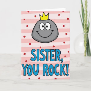 Crowned Sister Rocks Mothers Day Card