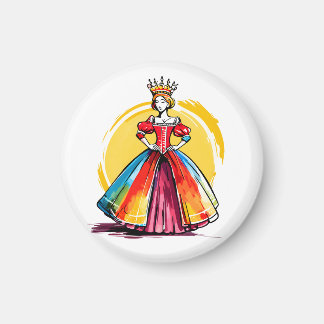 Crowned Sun Queen Magnet