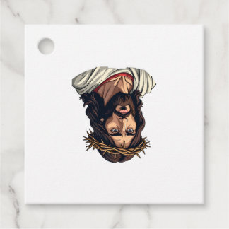 Crowned Thorns Jesus Vintage Etching Shirt Favour Tags