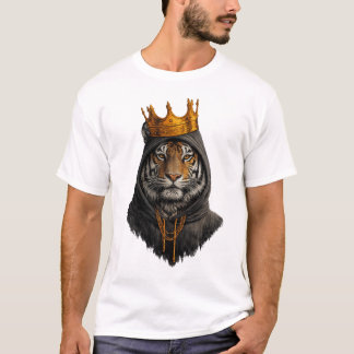 Crowned Tiger King T-Shirt – Royal Streetwear Styl