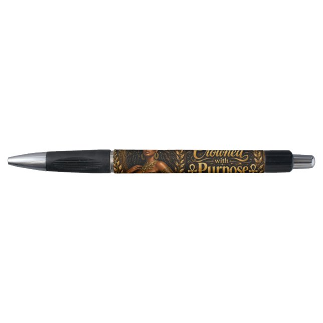 Crowned With Purpose: Regal Black-and-Gold Queen (Front)