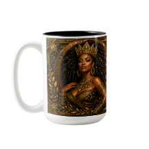 Crowned With Purpose: Regal Black-and-Gold Queen