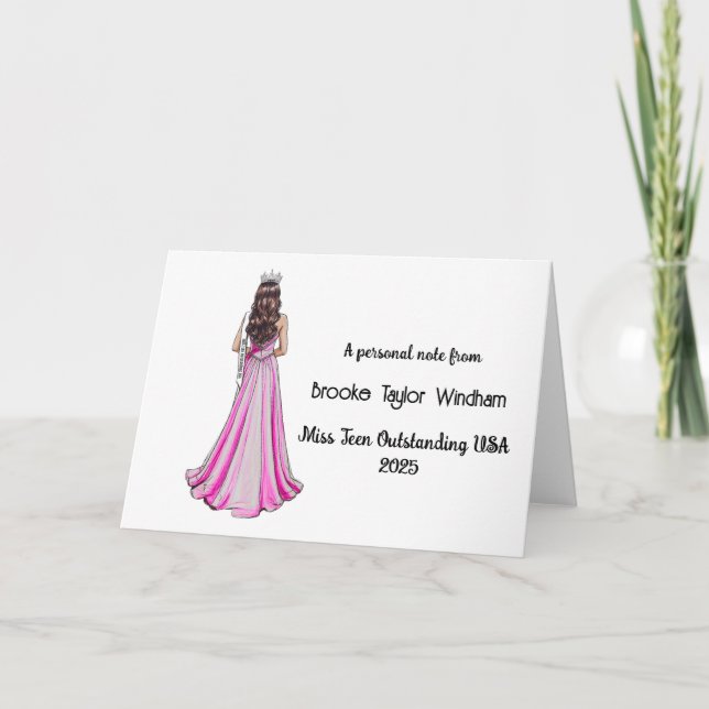 Crowning Queens Logo Pageant Stationery Note Cards (Front)