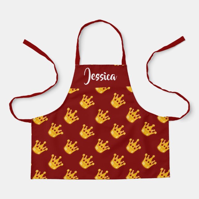 Crowns on red apron (Front)