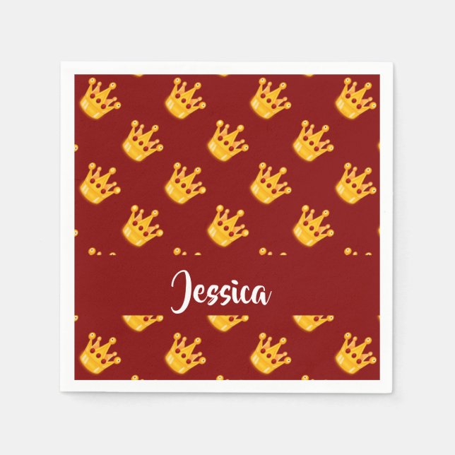 Crowns on red napkin (Front)