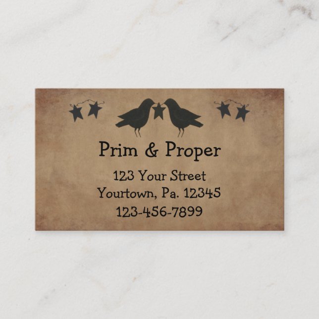 Crows And Stars Business Card (Front)