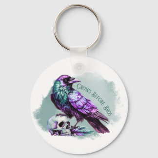 Crows Before Bros Key Ring