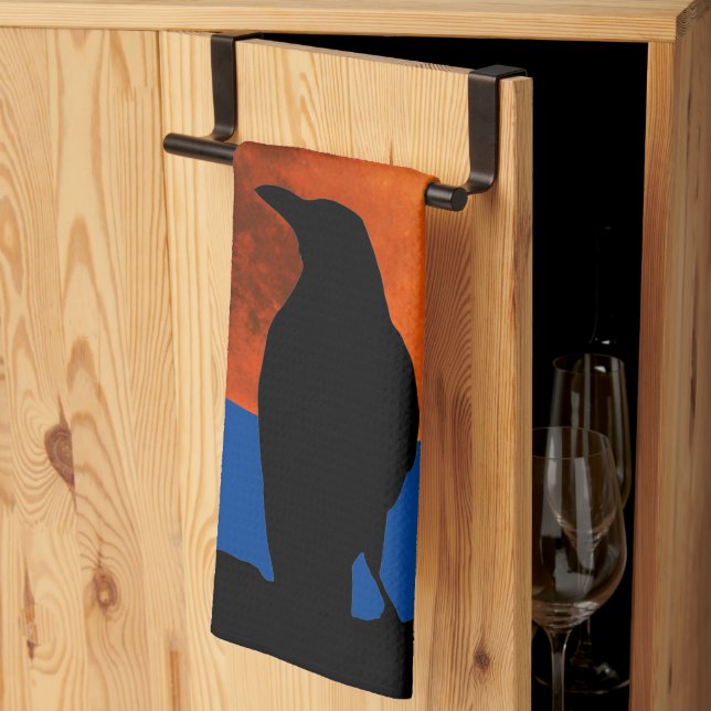 Crows, Black Birds  Moon & Ravens Tea Towel (Thirds Fold)