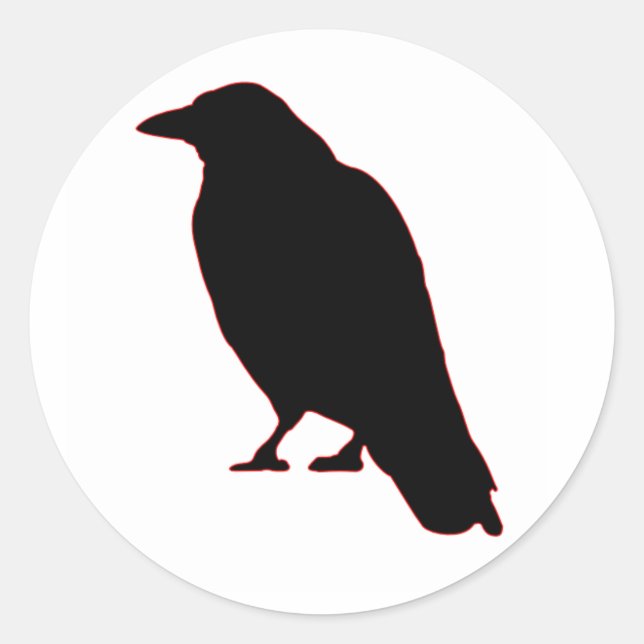 Crows Gossip Classic Round Sticker (Front)