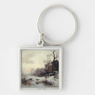 Crows in a Winter Landscape, 1907 Key Ring