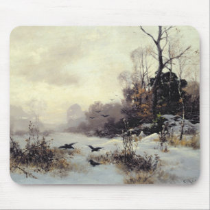 Crows in a Winter Landscape, 1907 Mouse Pad