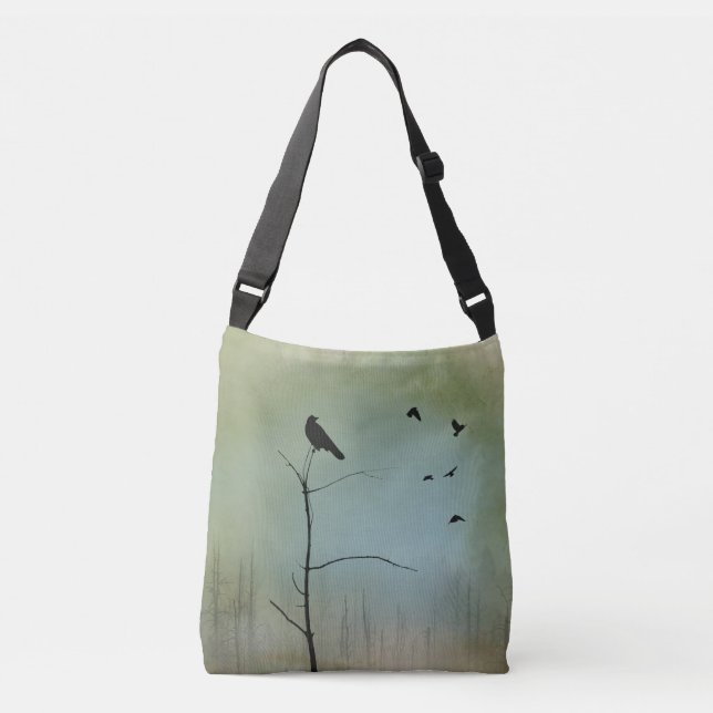 Crows In Nature Crossbody Bag (Front)
