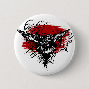 Crows Night 6 Cm Round Badge