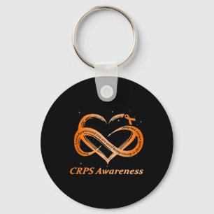 Crps Awareness Chronic Pain Orange Ribbon Rsd Crps Key Ring