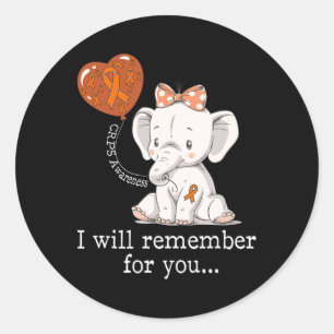 Crps Awareness Elephant  Classic Round Sticker