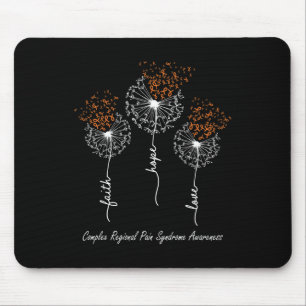 Crps Awareness Faith Hope Love Dandelion Mouse Pad