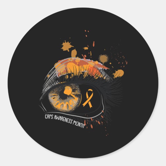 CRPS Awareness Month Complex Regional Pain Syndrom Classic Round Sticker (Front)