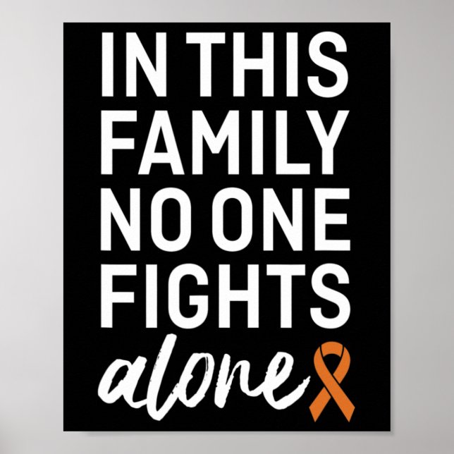 Crps Awareness Orange Ribbon Family Support Group  Poster (Front)