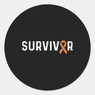 Crps Awareness Orange Ribbon Survivor  Classic Round Sticker