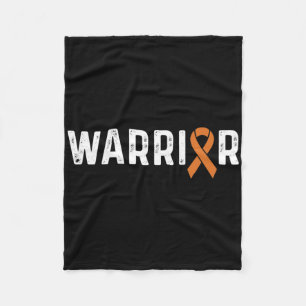 Crps Awareness Orange Ribbon Warrior  Fleece Blanket