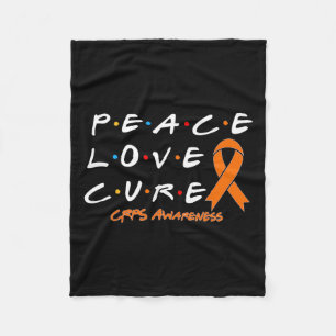 Crps Awareness Peace Love Cure Fleece Blanket