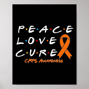 Crps Awareness Peace Love Cure Poster