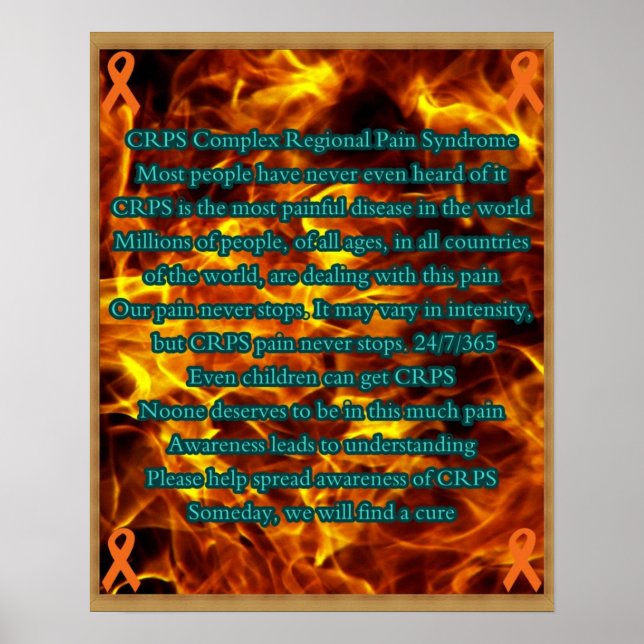 CRPS Awareness poster with printed frame design on (Front)
