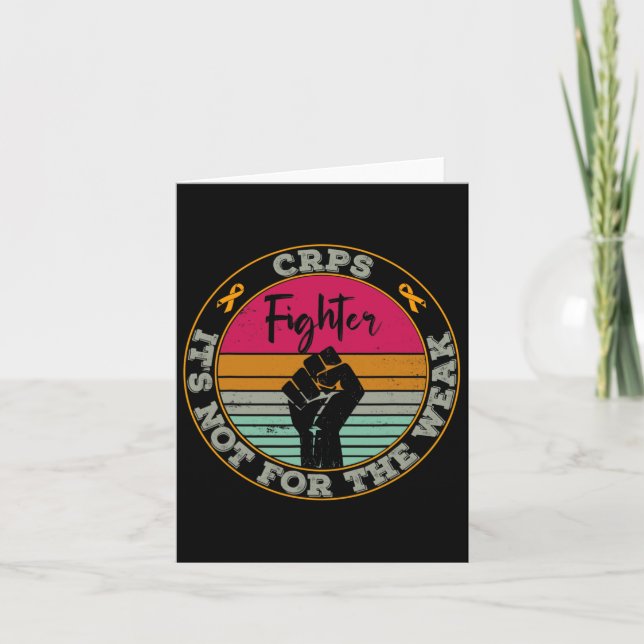 Crps Awareness Retro Fighter Warrior Idea Men Wome Card (Front)