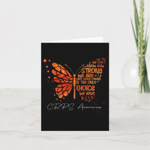 Crps Butterfly Orange Ribbon Crps Awareness Card
