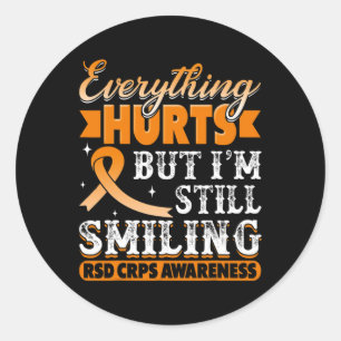 Crps Complex Regional Pain Syndrome Awareness Nove Classic Round Sticker