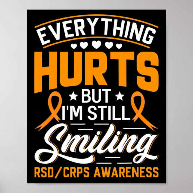 CRPS Complex Regional Pain Syndrome Awareness Nove Poster (Front)