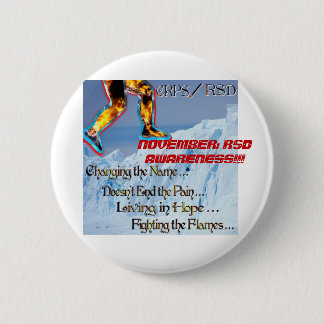 CRPS RSD Leg 6 Cm Round Badge