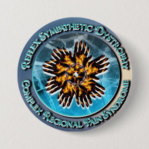 CRPS / RSD Turquoise Circlet 7.5 Cm Round Badge